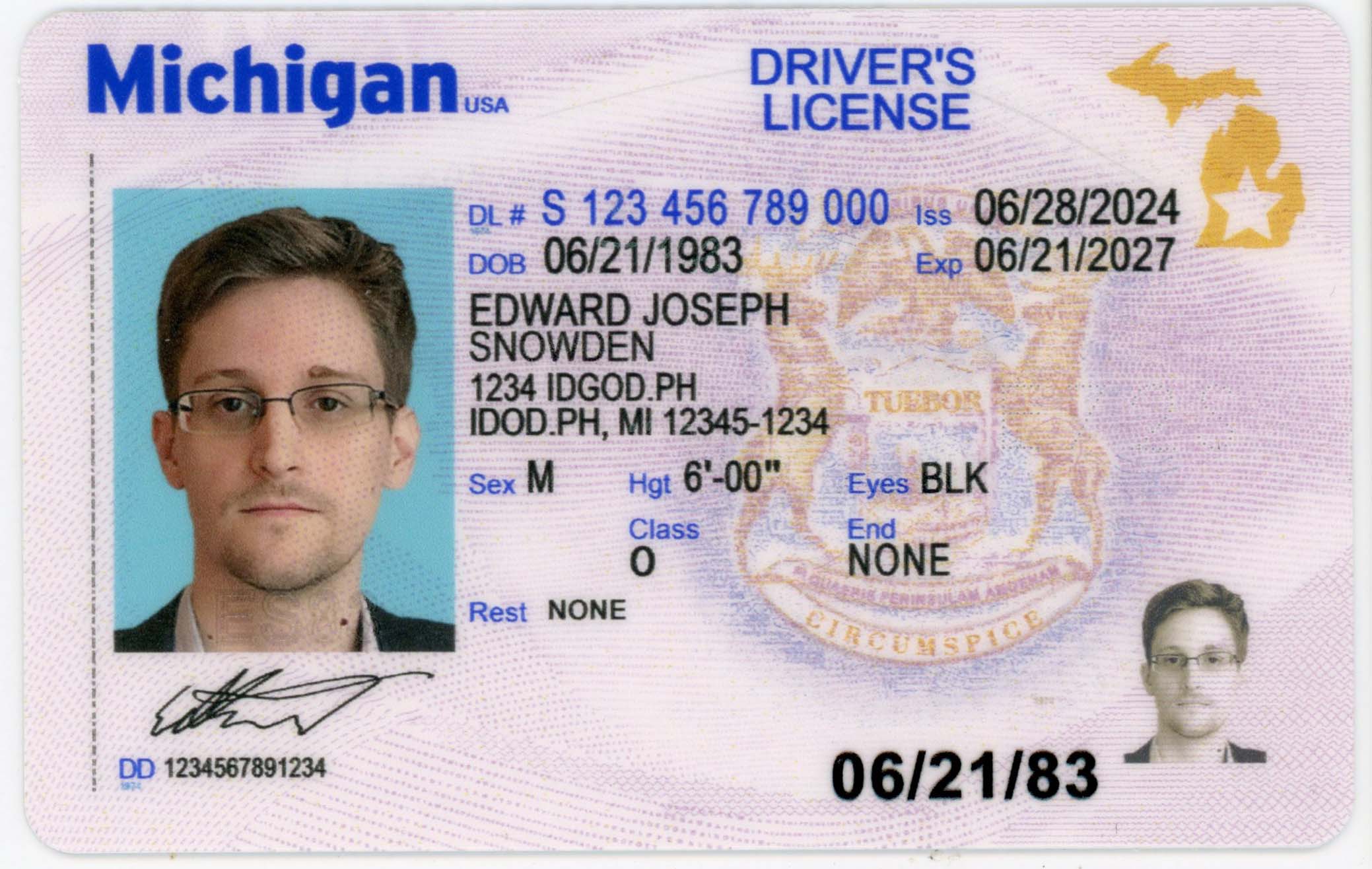 High-Quality Fake Michigan ID Identical DMV Polycarbonate with Security Features